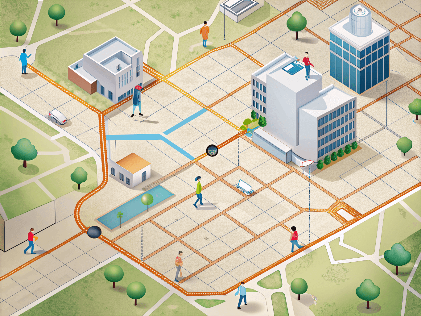 Изображение с картой леса